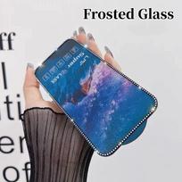 Naujas Deimantu dengtas Grūdintas Stiklas For iphone 16 15 14 13 12 11 Pro Max X XS XR XS Max 3D Stereoskopinis Deimantu Inkrustuotas Anti-peeking Matinis Stiklas iPhone 16 Pro Max