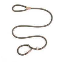 Šunų virvė su slankiojančia traukos kontrole be kilpos diržo, patvari odinė jungtis ir reguliuojama metalinė sagtis P formos naminių gyvūnų antkakliai 1.0cm-1.5m gray
