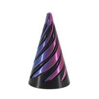 3D spausdintas spiralinis kūgio žaislas, sūkurio sriegio iliuzija, neįmanoma spiralinio kūgio perėjimo skulptūra, streso mažinimas, vaikams, suaugusiems, mini spiralinis kūgio fidget žaislas violetinė