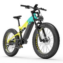 Lankeleisi RV800 Plus 26  pilnos pakabos elektrinis kalnų dviratis, 750 W Bafang variklis, 48 ​​V 20 Ah baterija žalia