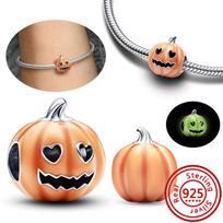 „Fit Pandora Charms“ apyrankė, 925 prabos varis, šviečianti tamsoje, vaiduoklio, moliūgų, jonvabalių, lemputės, vabzdžių, šviečiančių pakabukų karoliukai, cirkonio... beige