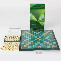 2-4 žaidėjams Anglų kalbos rašybos Solitaire dėžutė Abėcėlės šachmatai Edukaciniai žaislai Kelioninis Anglų abėcėlės Scrabble dėlionės stalo žaidimas black