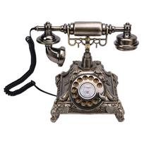 Garso svečių knygos telefonas 32GB talpos Vintažinis retro telefonas Pritaikyta balso žinutė vestuvėms Antique Brass Color gray