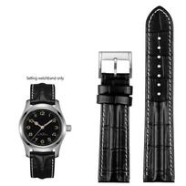 Originalios odos laikrodžio apyrankė Hamilton Khaki Field Jazz H70605731/H32705521 vyriškam karvės odos laikrodžio apyrankės dirželiui 20mm 22mm 20mm black