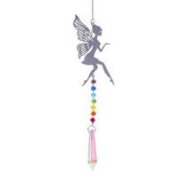 Yousheng Faux Crystal Sun Catcher Decoration Hollow Fairy Tree of Life Owl Butterfly Hummingbird Hanging Ornament Indoor Outdoor Home Office Garden A