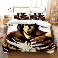 New Attack On Titan Bedding Set Single Twin Full Queen King Size Attack On Titan Bed Set Children Kid Bedroom Duvet Cover Sets EU single(135x200cm)