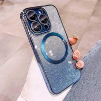 Blizgus dengtas magnetinis žiedas telefono dėklas, skirtas Realme 5 7 8 9 10 11 12 13 14 Pro Plus 4G 5G 5i 6i 7i 9i 11X 12X 14X C75, minkštas dėklas Realme 5i-6i mėlyna