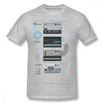 Vyriškas Korg Volca Keys serijos Basic Blue muzikos marškinėlis Kokybiškas spaudinys Rock And Roll apvalia apykakle Didelio dydžio marškinėlis 4XL white