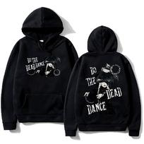 Lady Gaga gotikinės estetikos džemperiai su gobtuvu Lady Gaga The Dead Dance grafiniai marškinėliai vyrams moterims aukštosios gatvės laisvi ilgomis rankovėmis viršutiniai drabužiai XS black