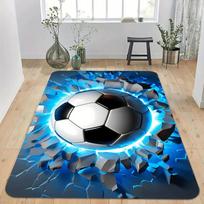 3D Kamuolio Futbolo Kilimas Svetainės Grindų Kilimėlis Neslystantis Miegamojo Durų Kilimėlis Plaunamas Namų Koridoriaus Dekoras Kilimas Vaikų Žaidimų Aikštelės Kilimas 40x60CM gray