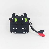 Animacinis Mikis Minė Dygsnis Bluetooth Suderinamas Ausinių Dėklas Animacinis Silikoninis Apsauginis Dangtelis black dragon  new airpods 3 black
