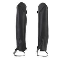2PCS Equestrian Half Chaps for Kids Microfiber Protective Leg Guard Half Chap for Horse Riding CM gray