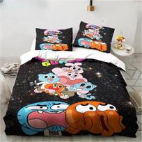 Naujas Animacinis filmas Nuostabusis Gumball Patalynės Komplektas Miegamojo Minkštos Modernios Antklodės Patogus Antklodės Užvalkalas Užvalkalas Pagalvės Užvalkalas 70x133cm 3pcs