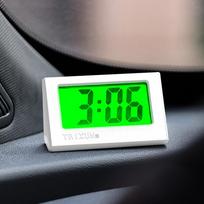 Automobilinis laikrodis su šviečiančiu ekranu visureigiui ir virtuvės naudojimui balta