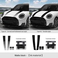 Automobilio variklio dangčio vinilinės, bagažinės lipdukai Mini Cooper F56 F60 F55 F54 R56 R60 F65 F66 U25 J01 Countryman Automobilio priedai Type A matinė juoda spalva