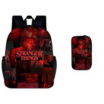 Stranger Things5  Vaikiškas kuprinės ir pieštukinės dėklo 2 dalių rinkinys KTB black