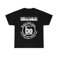 Vokiečių sunkausjo metalo roko grupė BÖHSE ONKELZ Grafiniai spaudiniai Marškinėliai Vyrams Moterims Hip Hop Mados Marškinėliai Laisvalaikio Per dydį Vintažiniai Viršutiniai Drabužiai XL gray