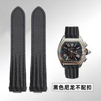 19mm 20mm Cartier Roadster W6206018 W6206017 odinis laikrodžio dirželis Vyriškas Pakeitimas Karvės odos laikrodžio dirželis Nailoninė apyrankė dirželis 19mm gray