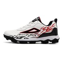 2026 New Men Baseball Sneakers Professional Softball Sport Shoes Non Slip Spiked Sneakers Comfortable Baseball Training Shoes 46 white