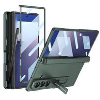 Magnetinis vyris 360 apsauginis dėklas Samsung Galaxy Z Fold 7 6 5, rašiklio laikiklis, ekrano stiklo stovas, dangtelis Galaxy Z Fold7 dėklui With Capacitive Pen&Galaxy Z Fold7 tamsiai žalia spalva