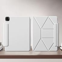 ZOYU IPad Pro 11 12.9 10/11 kartos Stovo dėklas su aukščio reguliavimu, Magnetinis nuimamas dangtelis IPad Air 4/5 kartos 11/13 M2 M3 Mini 6/7 kartos iPad 11 2020-2022 pilka