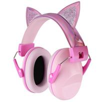 Vaikų klausos apsauga nuo triukšmo ausinės Triukšmą slopinančios saugos sumažinimo ausinės Vaikams Pink Cat pink