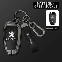 2026 Karštas Automobilio Lipdukas Cinko Lydinio Automobilio Nuotolinio Rakto Dėklas Dangtelis Apsauga Raktų Pakabukas Peugeot 308 408 508 2008 3008 4008 5008 Rakto gray