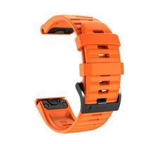 QuickFit 22mm 26mm silikoninis dirželis Garmin Fenix 8 E 7X 6X Pro 5 5X Plus/Epix Pro Gen2 47mm 51mm Enduro 3 laikrodžiui QuickFit 22mm oranžinė