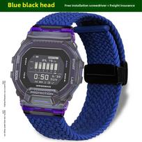 Magnetinis metalinis sagtukas Skirtas Casio g-shock 3506GBD-200SM GBD-200 nailono drobės Modifikuotas laikrodžio dirželis Gbd 200 Vyriškas prailginamas laikrodžio dirželis For gbd-200 mėlyna