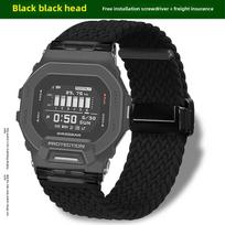 Magnetinis metalinis sagtukas Skirtas Casio g-shock 3506GBD-200SM GBD-200 nailono drobės Modifikuotas laikrodžio dirželis Gbd 200 Vyriškas prailginamas laikrodžio dirželis For gbd-200 juoda