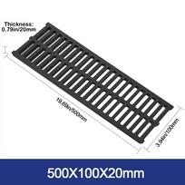 Stačiakampis garažo grindų latakas Aukšto stiprumo grotelės Įvažiavimo kelias Naujas nuotekų griovys Drenažas Rūsys 500X100X20mm
