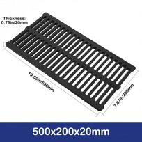 Stačiakampis garažo grindų latakas Aukšto stiprumo grotelės Įvažiavimo kelias Naujas nuotekų griovys Drenažas Rūsys 500X200X20mm