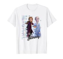 Disney Frozen 2 Anna, Olaf, And Elsa Magical Journey Chest Poster T-Shirt_ 2XL white