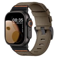 Sport Nylon Strap Band for Apple Watch Series 11/10 46mm 42mm Ultra 3/2/1 49mm 45mm 44mm 40mm 41mm 38mm For iWatch Series 9 8 7 S3 42-44-45-46-49 M black
