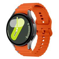 Originalus dirželis Samsung Galaxy watch 7/FE/5 Pro/6/4 classic 44mm 40mm Silikoninė sportinė apyrankė correa Galaxy watch 7 Dirželis 6 classic 43mm 47mm oranžinė