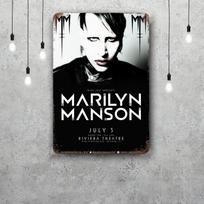 Marilyn manson Retro Metalinės Skardinės Ženklai Plakatai Dekoras Retro Metalinė Plokštelė Sienos Meno Dekoras Garažui Barui 30x40cm(11.8x15.7inch)