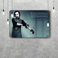 Marilyn manson Retro Metalinės Skardinės Ženklai Plakatai Dekoras Retro Metalinė Plokštelė Sienos Meno Dekoras Garažui Barui 30x40cm(11.8x15.7inch)