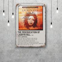 Lauryn hill Dekoro Plakatas Vintažinis Skardos Ženklas Metalo Ženklas Dekoratyvinė Plokštelė Pub Barui Vyro Urvui Klubui Sienos Dekoras 20x30cm（7.8x11.8inch） brown