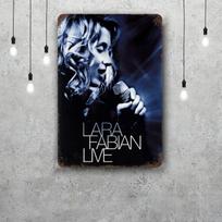 Lara Fabian Klasikinis Plakatas Rūdyto Metalo Plokštelė Retro Dekoratyvinė Plokštelė Baras Vyro Urvas Garažas Klubas Metalo Ženklas Sienos Dekoracija 20x30cm（7.8x11.8inch） gray