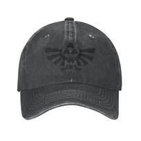 Personalizuota medvilninė Zelda Legendų beisbolo kepuraitė Moterims Unisex Reguliuojama Žaidimų Tėčio Kepurė Streetwear Baseball Cap black