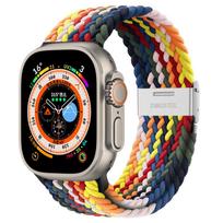 Braided solo loop Strap For Apple watch Ultra2 band 49mm 45mm 44mm 40mm 41mm 42mm 46mm correa bracelet series 8 7 se 6 9 3 10 11 42 44 45 49 S10-46mm gray