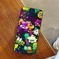 Žaidimo Splatoon 3 dėklas telefonui Samsung A14 A53 A52 A73 A32 A54 A33 A13 A21 A34 A71 A31 A22 A50 A20 A40 A23 Galinis dangtelis Samsung A10 black