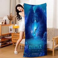 A-Avatar 2 Filmo Mikropluošto Spausduotas Paplūdimio Rankšluostis Kalnų Laipiojimo Jogos Paplūdimio Plaukimo Bėgimo Sugeriantis Minkštas Rankšluostis W40*H60(CM) blue