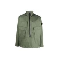 Stone Island Compass Badge Zip-Up Jacket Green Men Outerwear 751510802-V0055 XXL gray