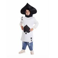 Suaugusiųjų Pikų Rūšių Asas Pokerio Kortos Kostiumas Role-Playing, Kaukės Baliui, Cosplay Vakarėliui ir Scenos Pasirodymui One Size white