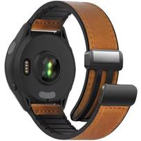 22mm 20mm Leather+Silicone Strap for Garmin Forerunner 55 165 265 965 Magnetic Bracelet Band Garmin Vivoactive 6/5 Venu 3/2 Belt Vivoactive 5-6 ruda