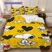 Animacinių filmukų „Peanuts“ minkštas, patogus antklodės užvalkalas, vaikiškos patalynės komplekto dovana, įvairių dydžių LXR168 200x200cm