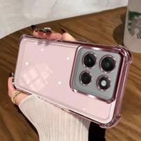 Prabangus dengimo blizgus kraštas dėklas, skirtas Motorola Signature Moto Edge 70 Ultra 60 Fusion 50 Pro G87 G77 G67 G86Power G66J/Y G56 Moto Edge 70 Fusion rožinė