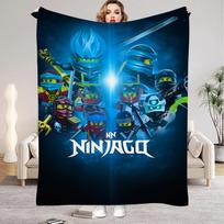 Žaidimas N-Ninjagos Mėtomas pledas berniukams Vasaros stovyklai Sofa Lova Minkštas Pūkuotas Įvairių dydžių Miegmaišis Pledas Visiems sezonams 75x100cm