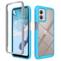 Žvaigždėto dangaus dėklas-šarvas, skirtas Motorola G67/G77/G06/G56/G15/G35/G55/G54 G15/G05/E15 šviesiai mėlyna spalva